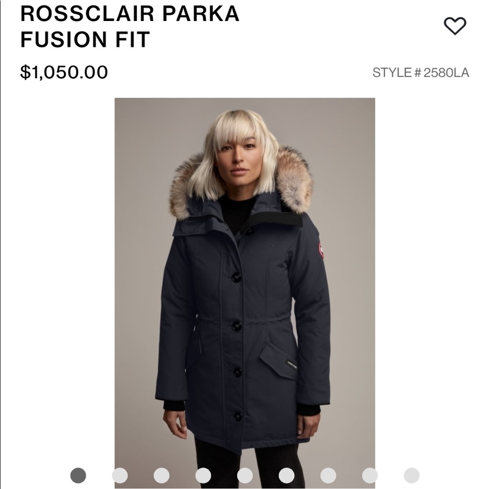 ✨✨SOLD!!✨✨Canada Goose ROSSCLAIR PARKA FUSION FIT